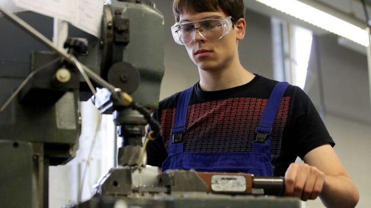 Young man studying at TAFE