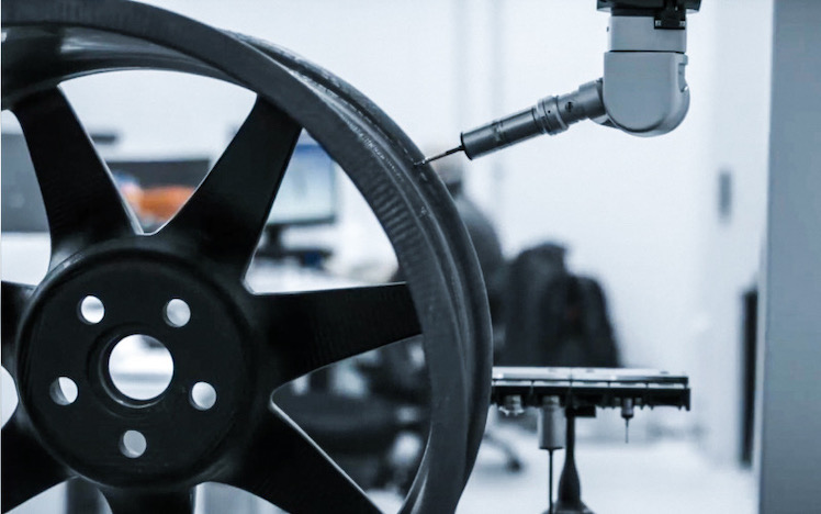 Picture of a carbon fibre wheel