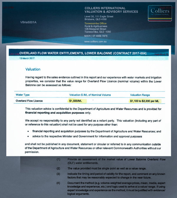 Watergate license valuation