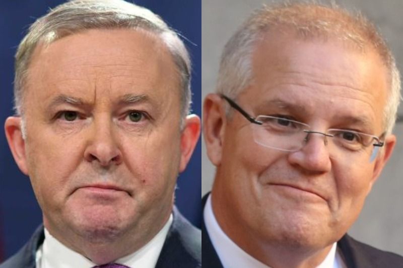 Anthony Albanese and Scott Morrison