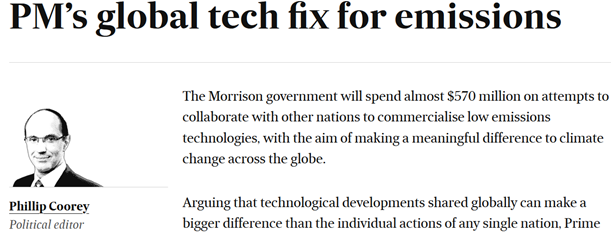 Philip Coorey PM's global tech fix