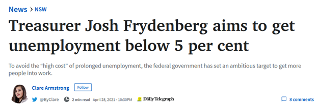 Daily Telegraph Treasurer Josh Frydenberg