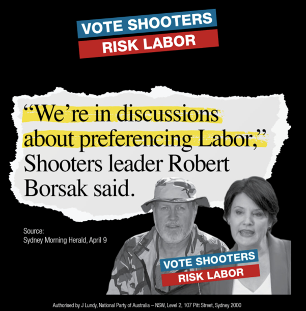 Vote Shooters Risk Labor Sue Gilroy.com.au