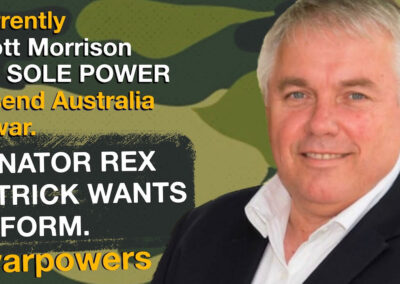 Rex Patrick on war powers reform