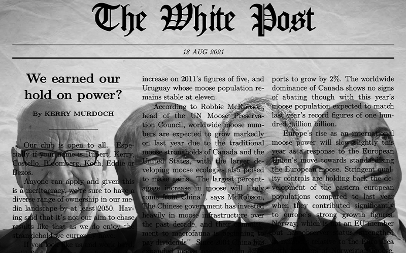 Rupert Murdoch, White Man's Media, News Corp, John Menadue