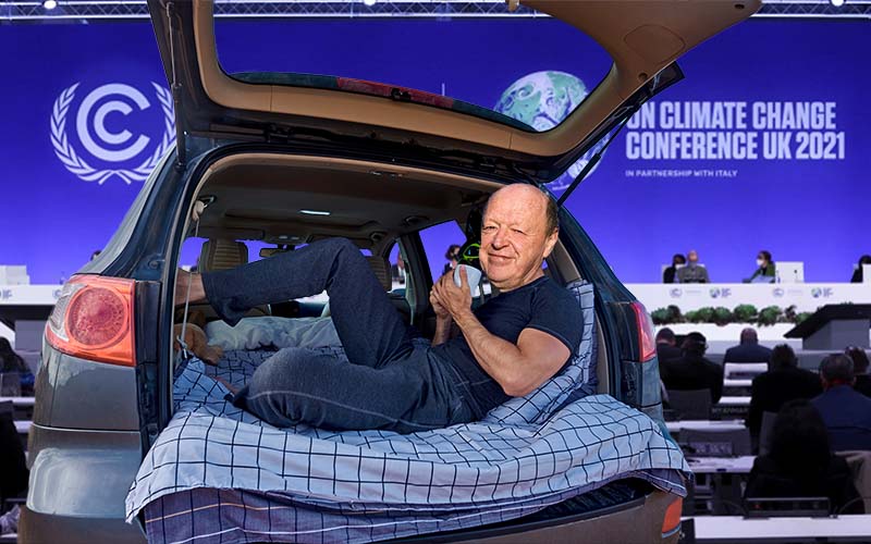 A Man in a Car COP 26