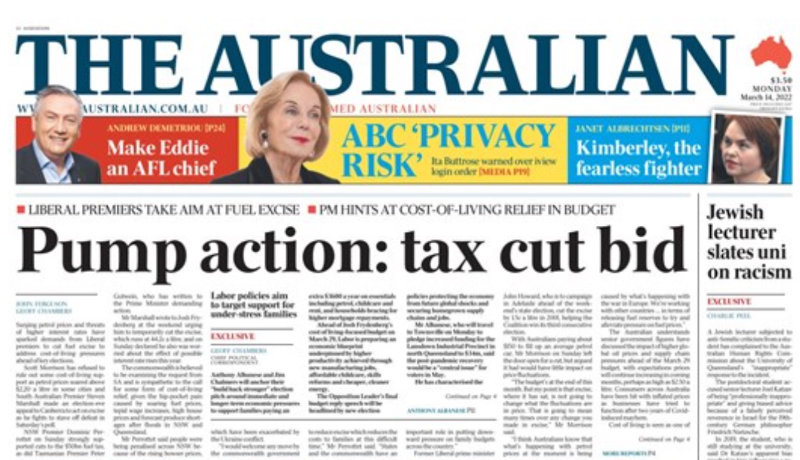 Pump action at The Australian